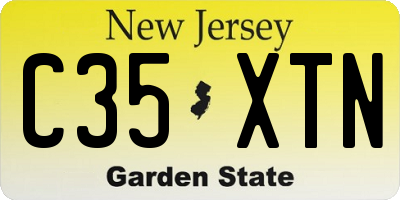 NJ license plate C35XTN