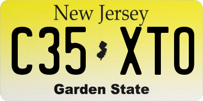 NJ license plate C35XTO