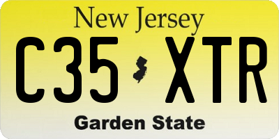 NJ license plate C35XTR