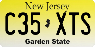 NJ license plate C35XTS