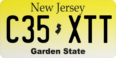 NJ license plate C35XTT