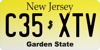 NJ license plate C35XTV