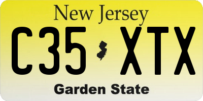 NJ license plate C35XTX