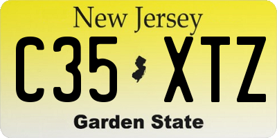 NJ license plate C35XTZ