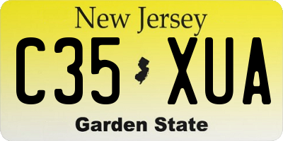 NJ license plate C35XUA