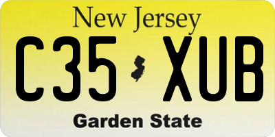 NJ license plate C35XUB