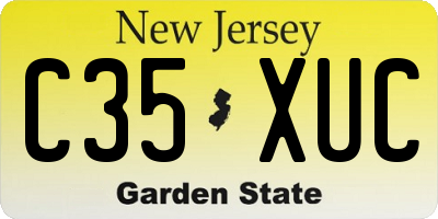 NJ license plate C35XUC