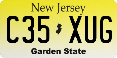 NJ license plate C35XUG
