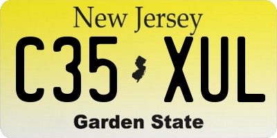 NJ license plate C35XUL