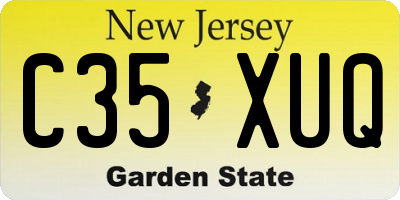 NJ license plate C35XUQ