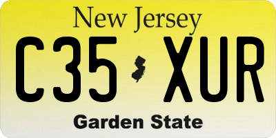 NJ license plate C35XUR