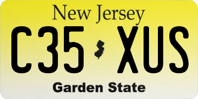 NJ license plate C35XUS