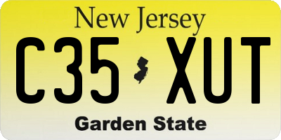 NJ license plate C35XUT
