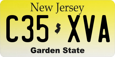 NJ license plate C35XVA