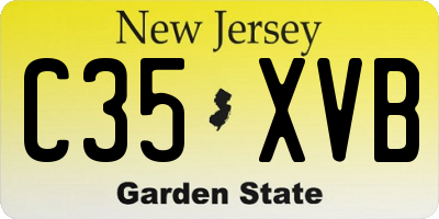 NJ license plate C35XVB