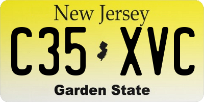 NJ license plate C35XVC