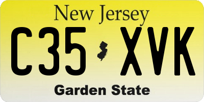 NJ license plate C35XVK