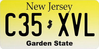 NJ license plate C35XVL