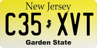 NJ license plate C35XVT