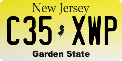 NJ license plate C35XWP