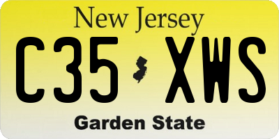 NJ license plate C35XWS