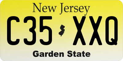 NJ license plate C35XXQ