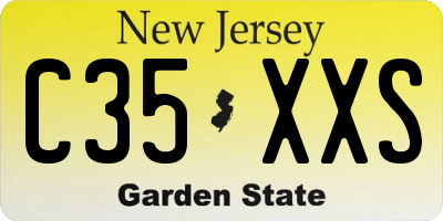 NJ license plate C35XXS