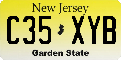 NJ license plate C35XYB