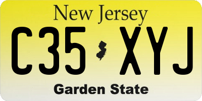 NJ license plate C35XYJ
