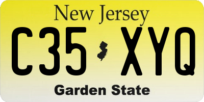 NJ license plate C35XYQ