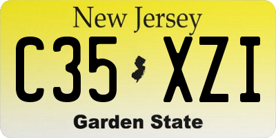 NJ license plate C35XZI