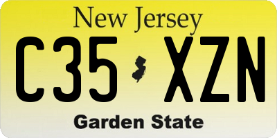 NJ license plate C35XZN