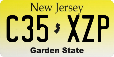 NJ license plate C35XZP