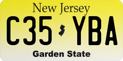 NJ license plate C35YBA