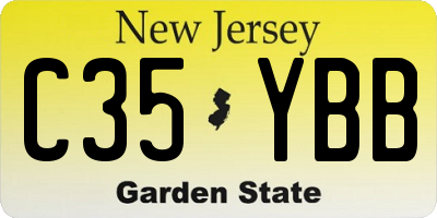 NJ license plate C35YBB