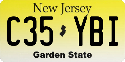 NJ license plate C35YBI