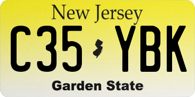NJ license plate C35YBK