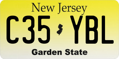 NJ license plate C35YBL
