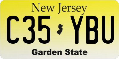 NJ license plate C35YBU