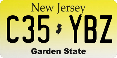 NJ license plate C35YBZ