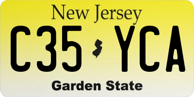 NJ license plate C35YCA