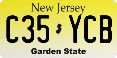 NJ license plate C35YCB