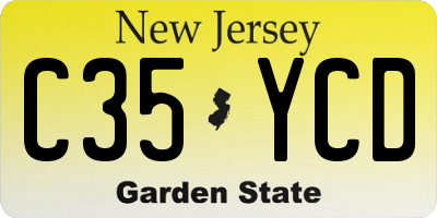 NJ license plate C35YCD