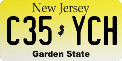 NJ license plate C35YCH