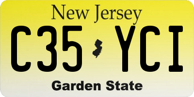 NJ license plate C35YCI