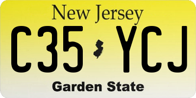 NJ license plate C35YCJ