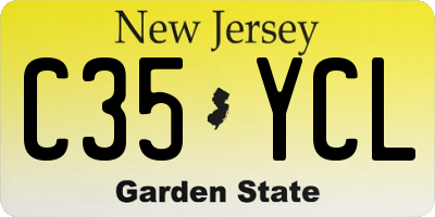 NJ license plate C35YCL