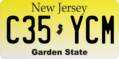 NJ license plate C35YCM