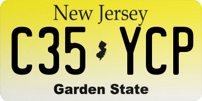 NJ license plate C35YCP