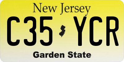 NJ license plate C35YCR